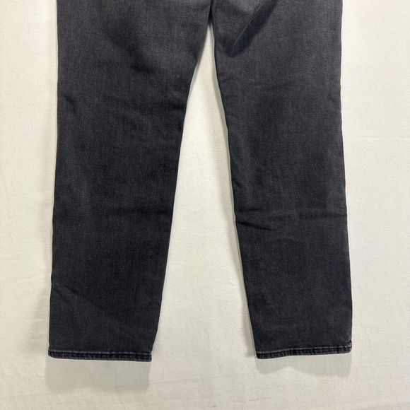 Levis 541 Jeans Mens 31x29 Big E Black Denim Athletic Taper Stretch Casual Hemed - Picture 10 of 12